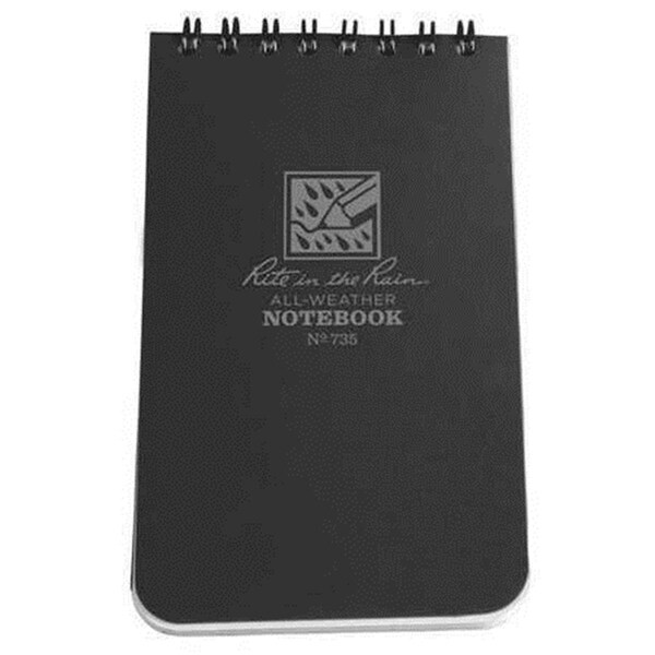 Ceo 3 x 5 in. All Weather Spiral Notebook - Universal, Black CE561422 - main